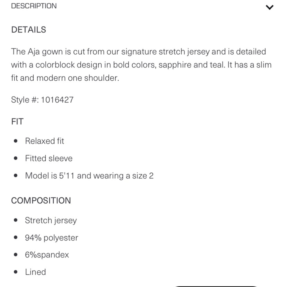 ❌SOLD❌HALSTON AJA GOWN SAPPHIRE BLUE TEAL ONE ARM LONG SLEEVE SOLD OUT SIZE 8 - Picture 5 of 12